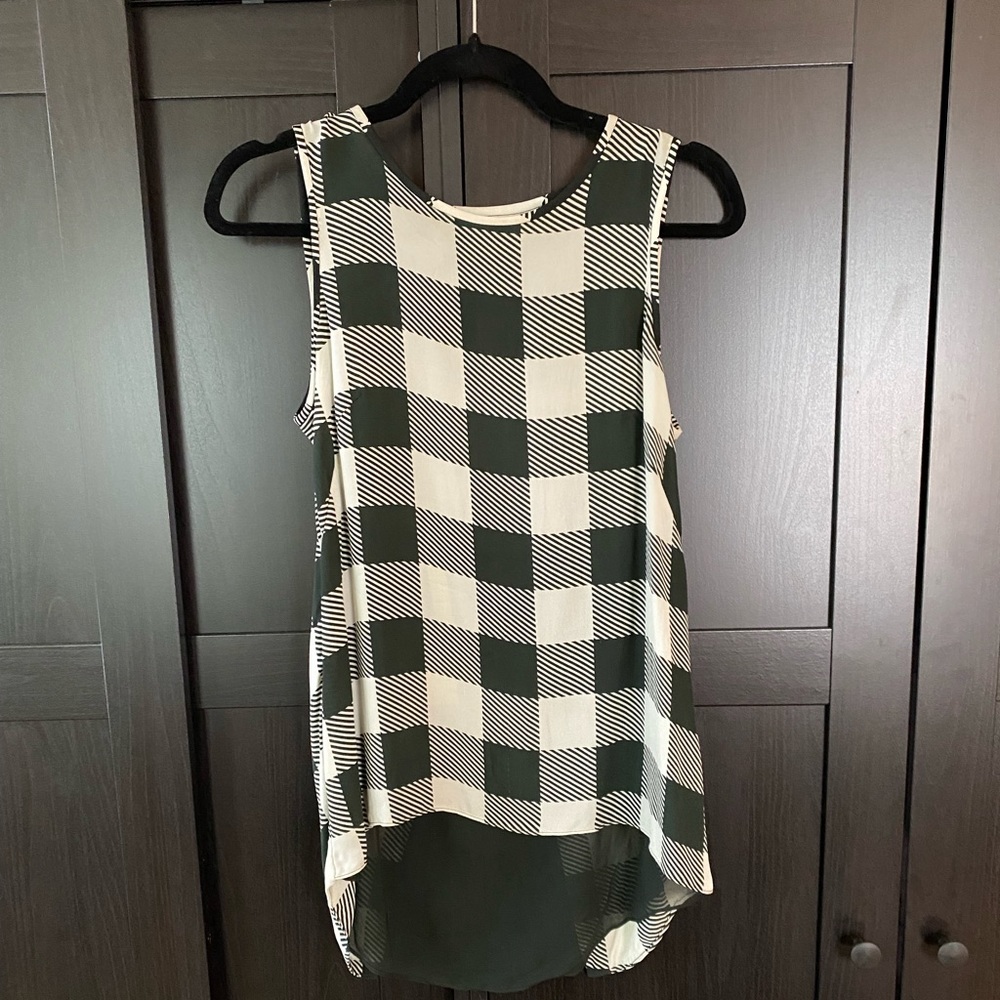 Rag & Bone Green and White Harper Blouse